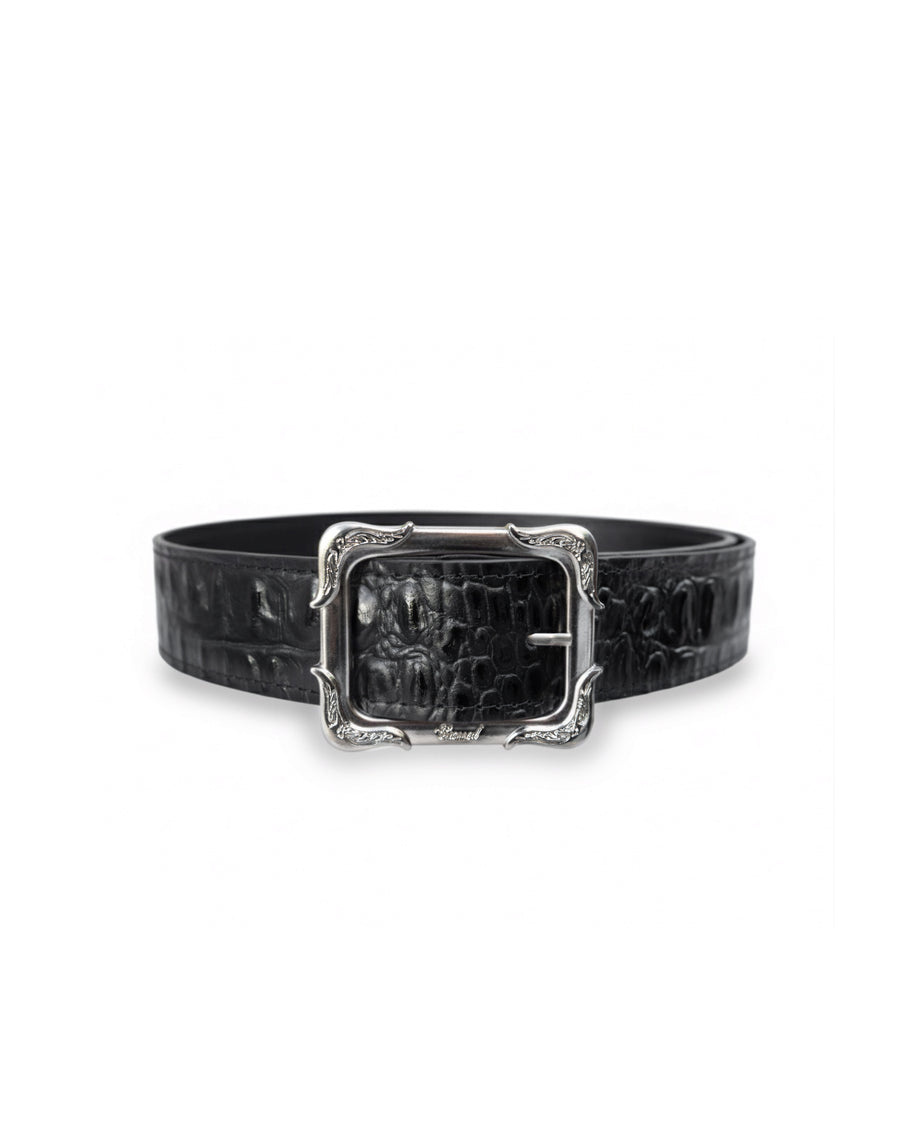 Black Croco Icon belt