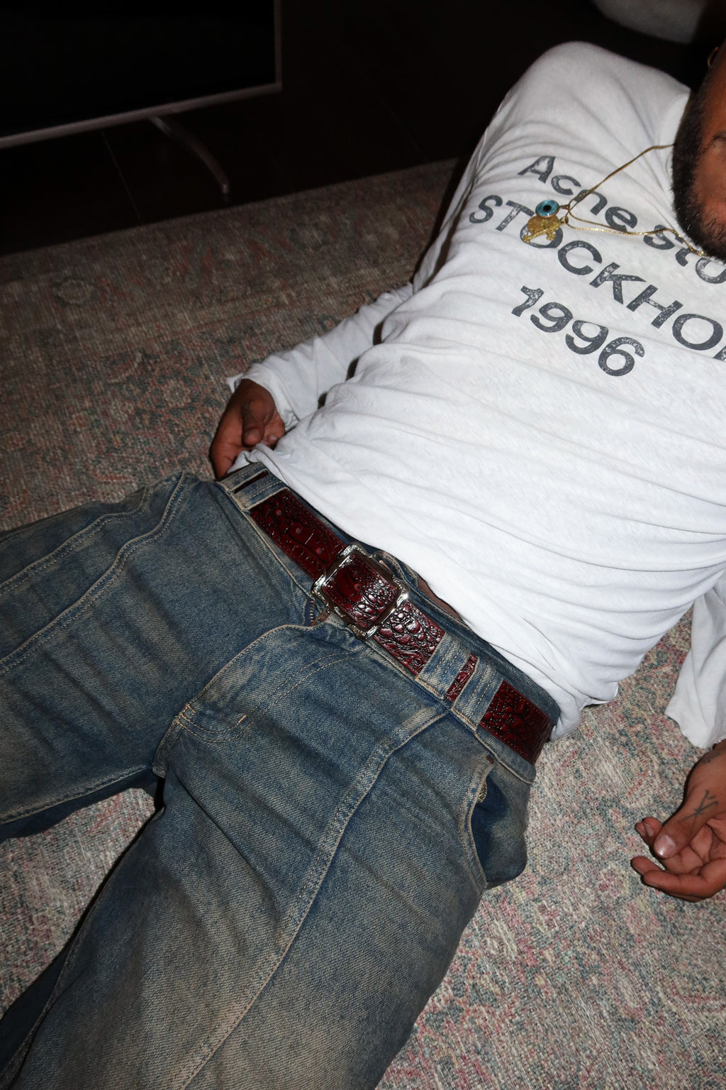 Red Croco Icon belt