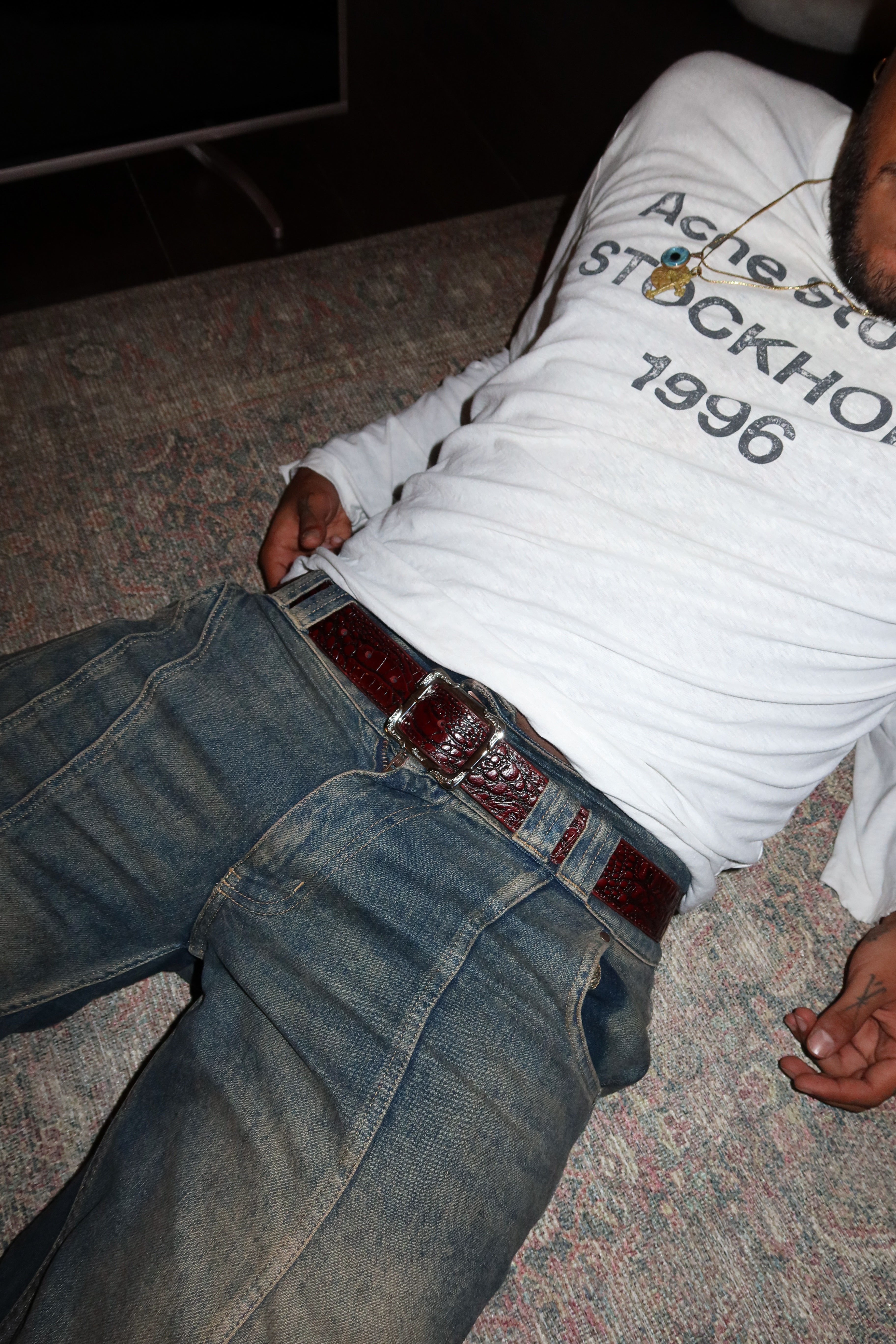 Red Croco Icon belt